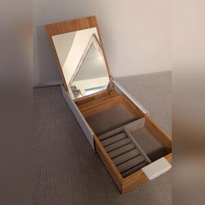 Brand New Jewelry Box with Mirror and Drawer